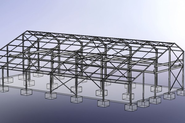 Charpente 27T - 36 x 18 x ht.9 m