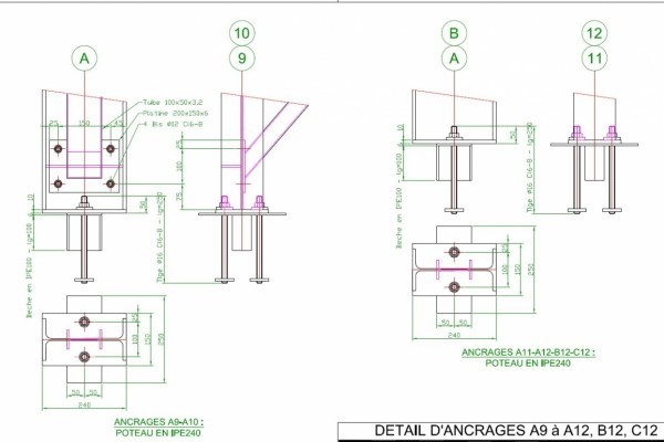 Détail d'ancrages